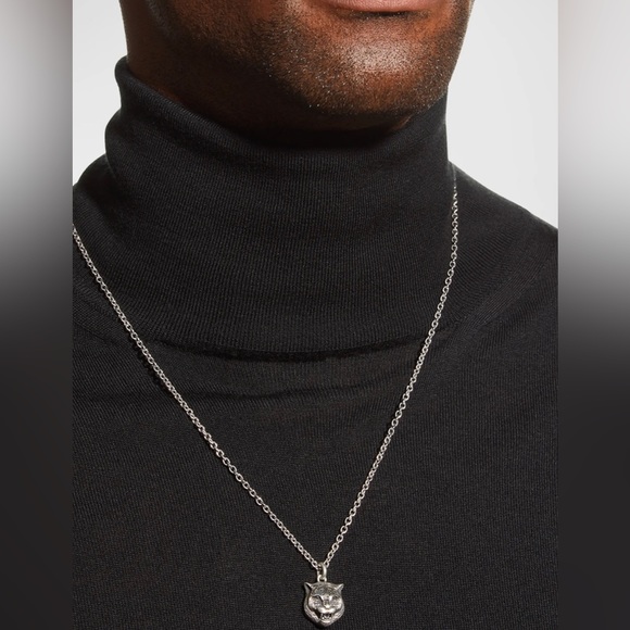 Gucci Silver Tiger Head Pendant - Picture 3 of 6